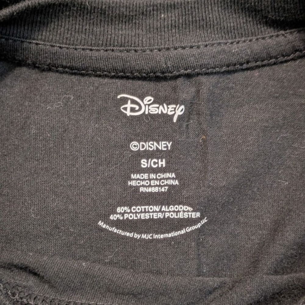 Disney Graphic T-Shirt Mickey Mouse Winking Face Men's Size Small Black Tee - Picture 2 of 3